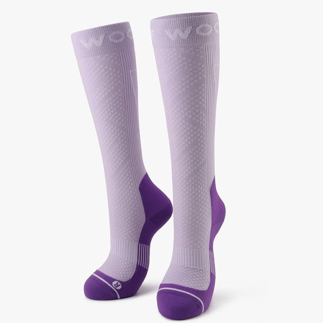 Performance Compression Socks, Purple and Fluro Purple