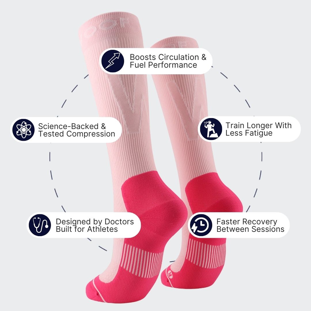 Pink Performance Compression Socks