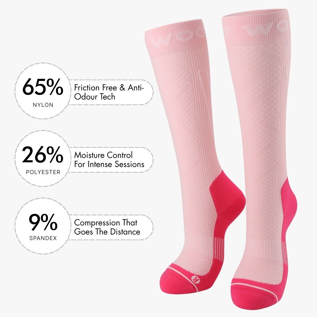 Pink Performance Compression Socks