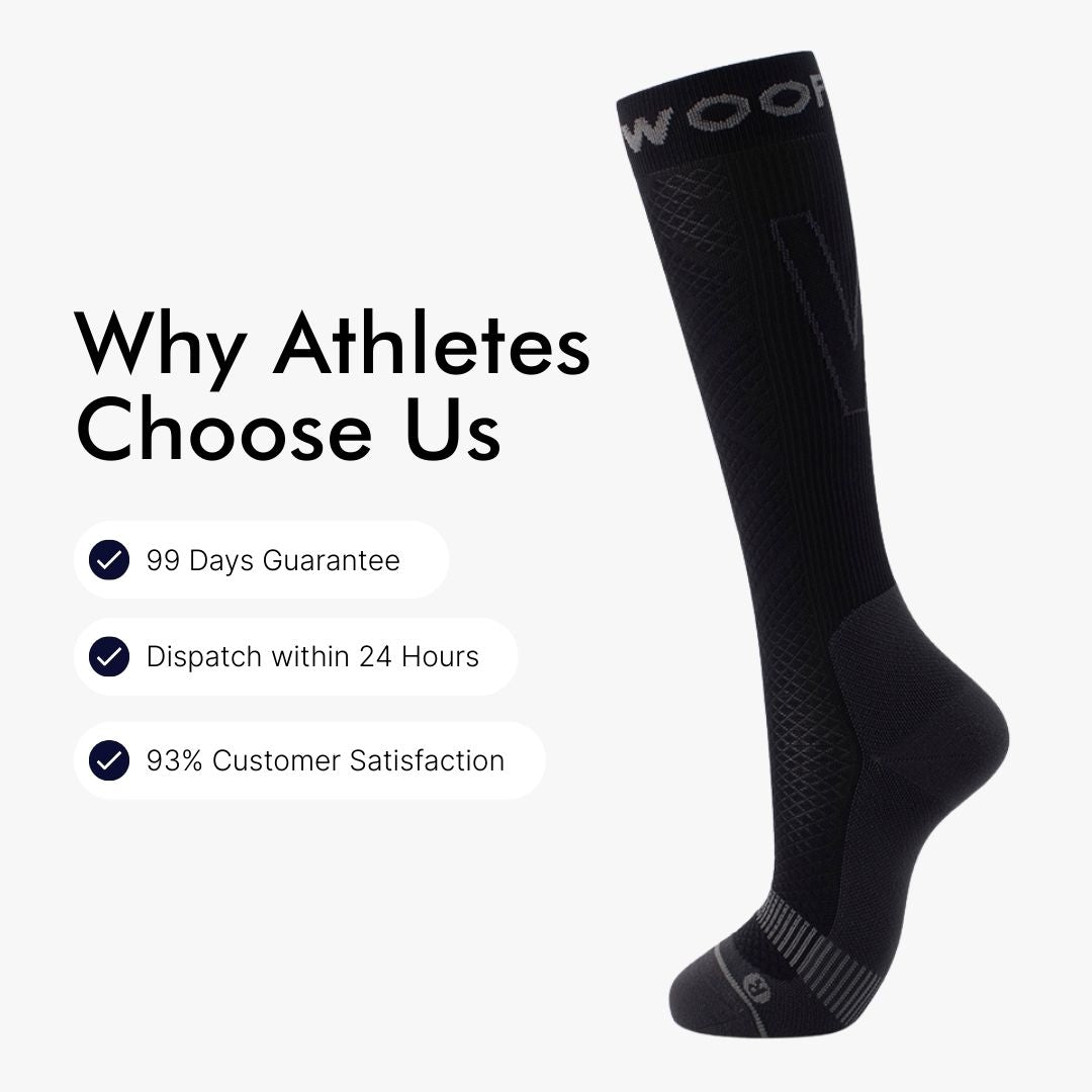 Black Performance Compression Socks