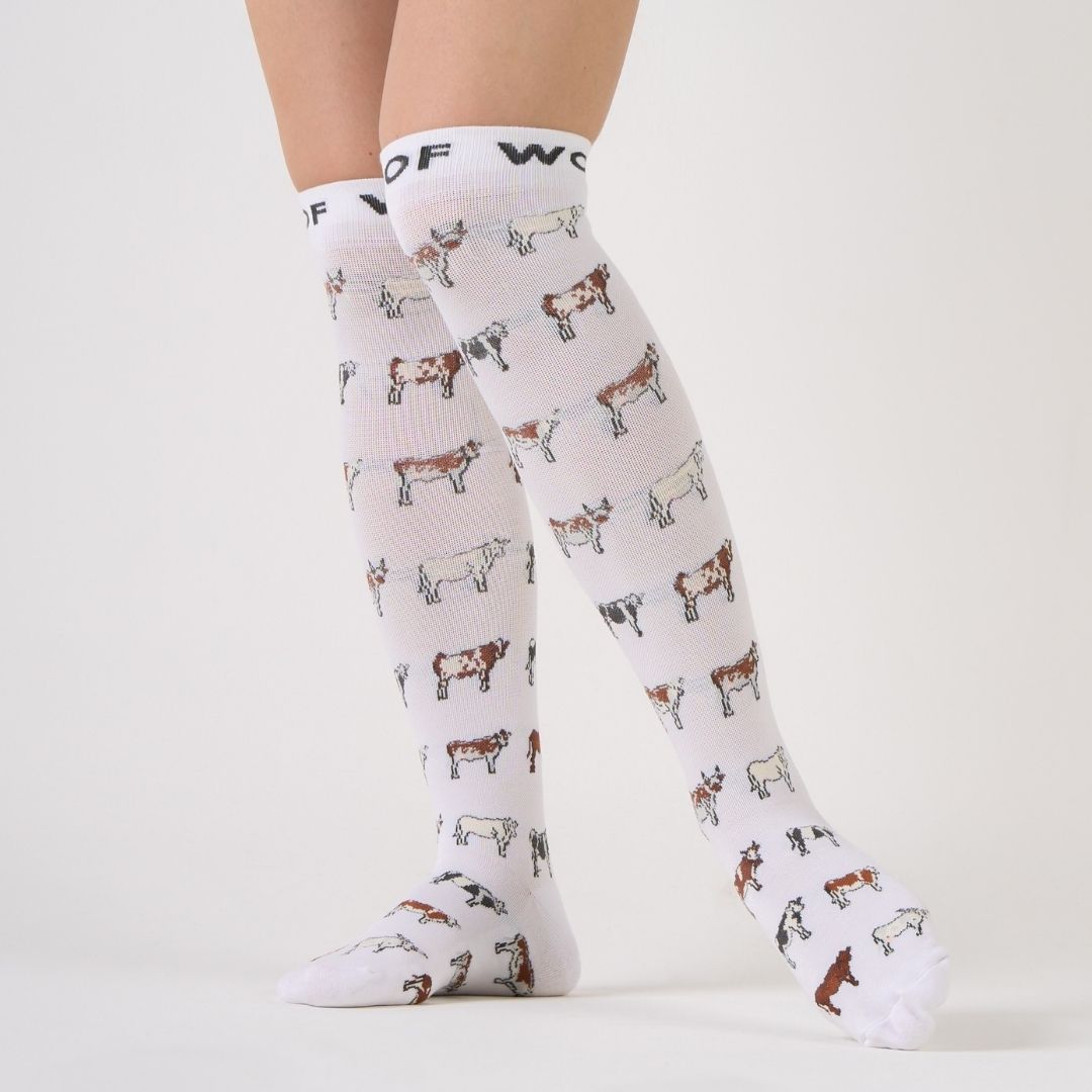 Cows Bamboo Compression Socks