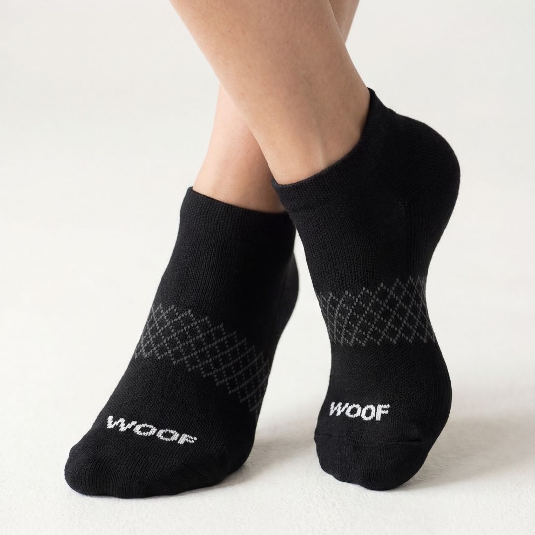 Black Bamboo Ankle Compression Socks