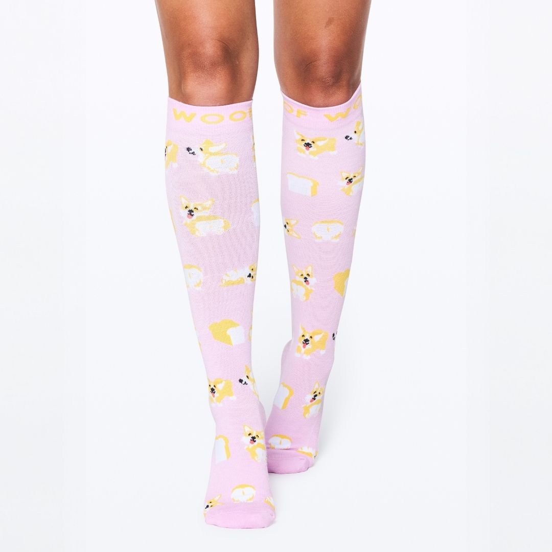 Loafing Corgis Bamboo Compression Socks
